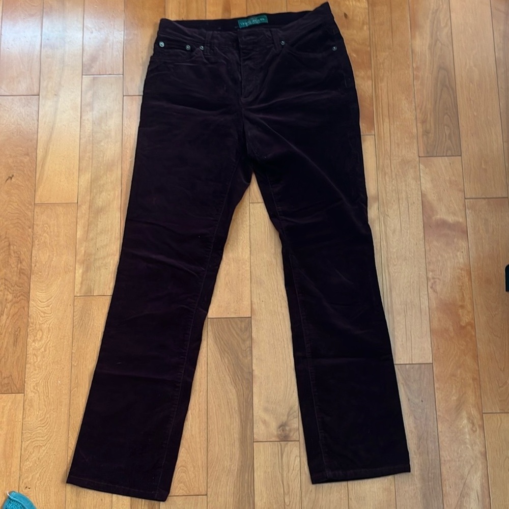 LRL Ralph Lauren Jeans Co Plum Corduroy Trousers